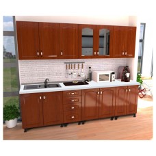 Bucatarie Zebra wenge / Fronturi MDF cedru mustata - Varianta 2